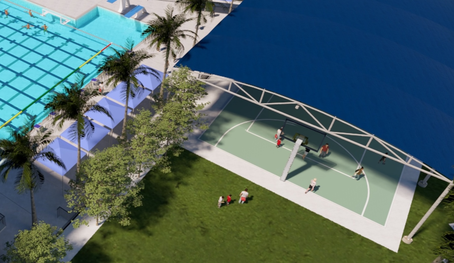 Cropped Athletic Pavilion
